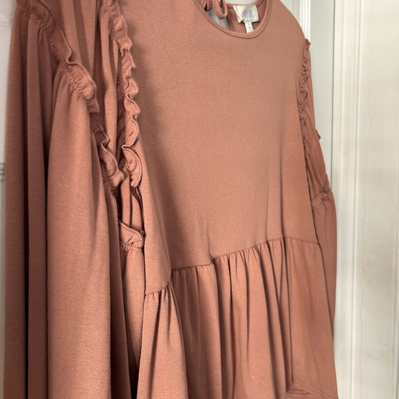 Whimsical Dark Mauve Blouse - Picture 2 of 4